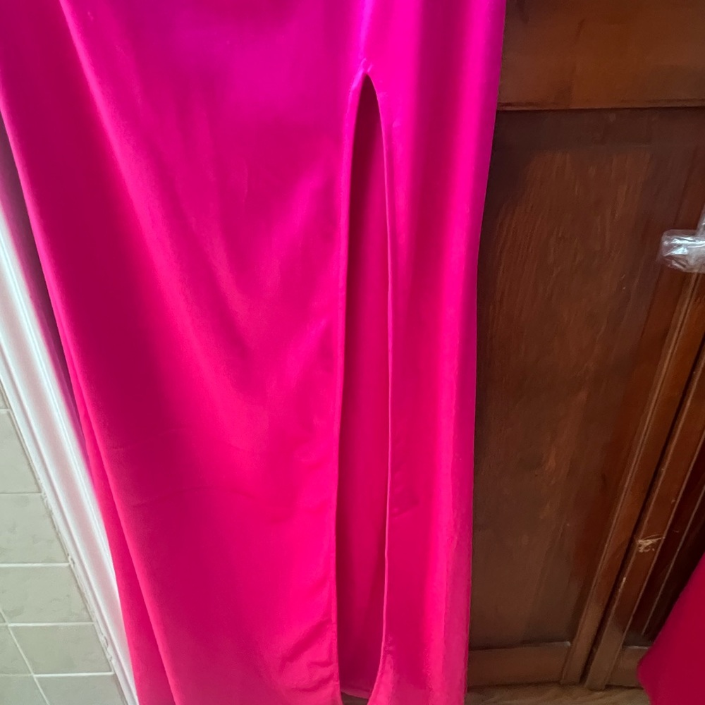 Hot pink or magenta wedding guest dress formal